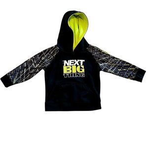 Koala Kids Black and Neon Yellow Next Big Thing Hoodie - Size 12-18M